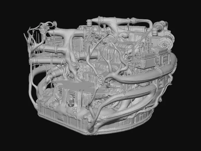 3D model for Crystal Cascade in the Rusted Forest