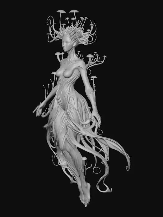 3D model for The Luminous Dryad of the Mycelium Forest
