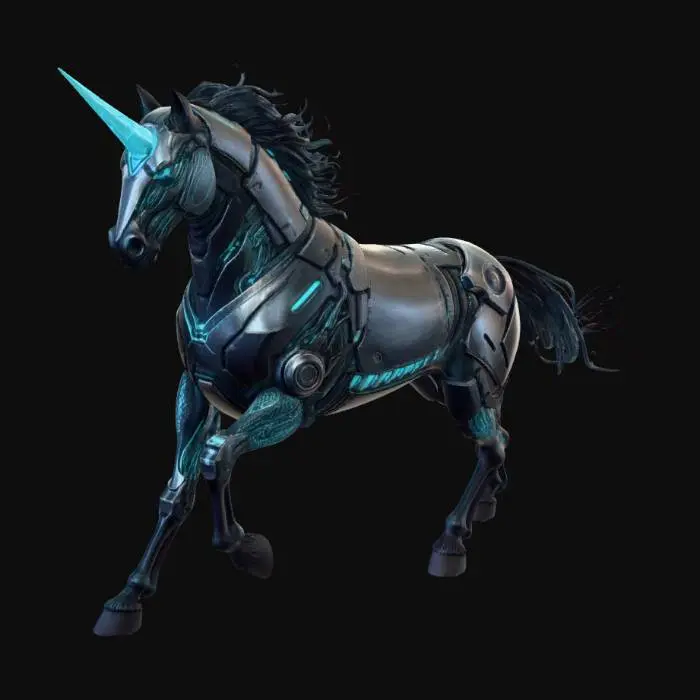 3D model for Neon Unicorn of the Mecha City