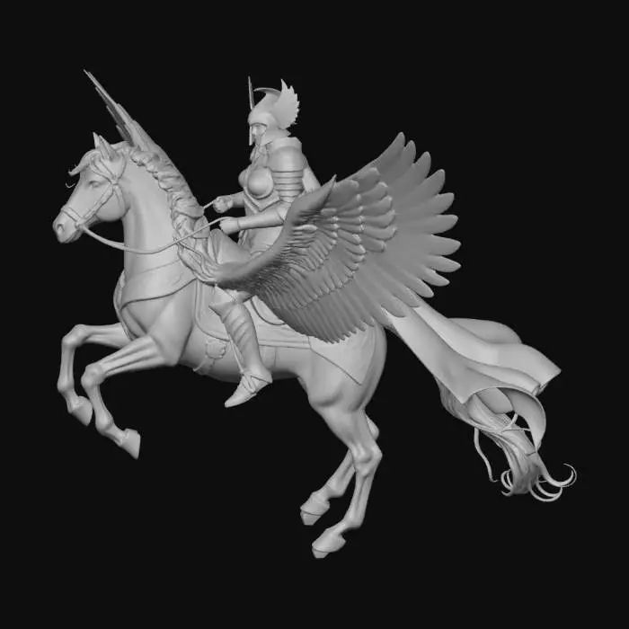 3D model for Celestial Knight on a Pegasus