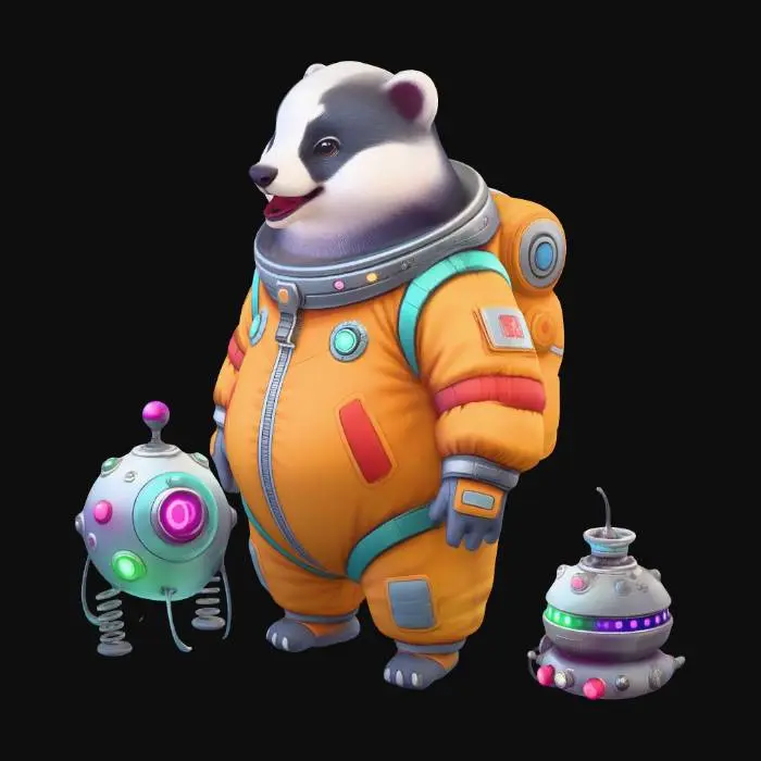 3D model for Panda Explorer in a Neon Mushroom Forest