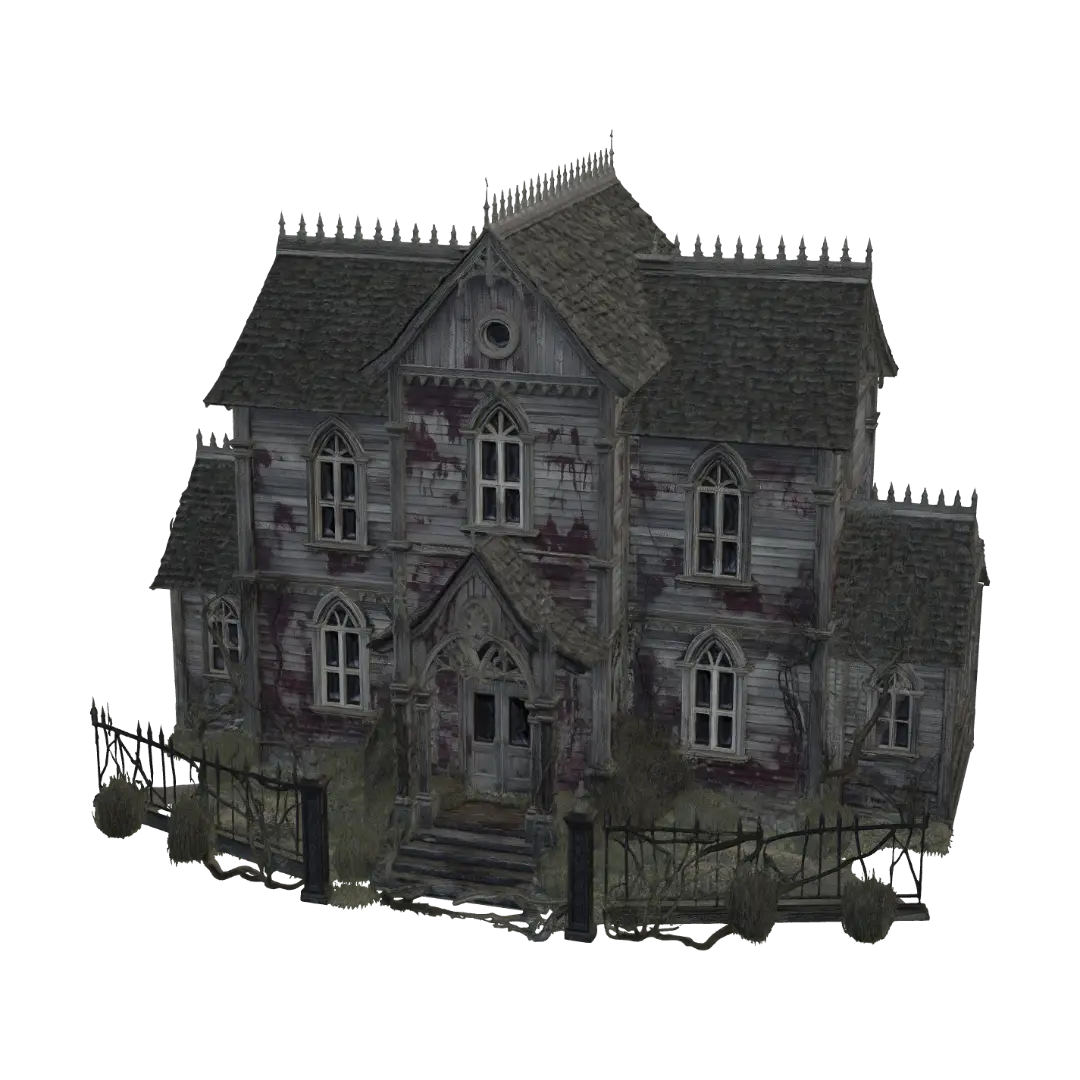 Moonlit Manor 3D model, vytvořený pomocí AI