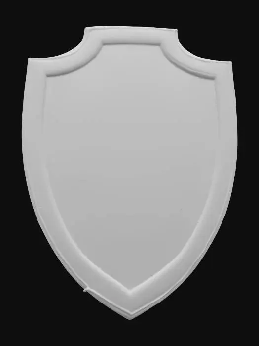 3D model for quiero un escudo de trofeo simple, solo con relieve en los bordes