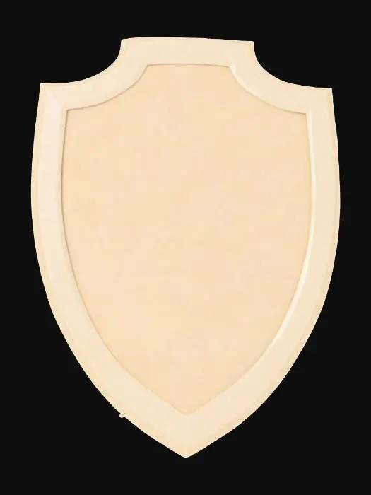 3D model for quiero un escudo de trofeo simple, solo con relieve en los bordes