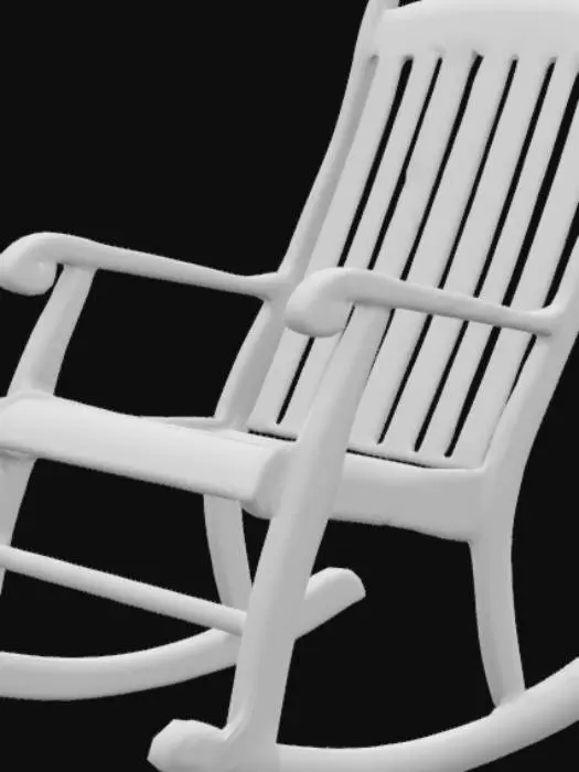3D model for A wooden rocking chair, foldable, golden brown color 