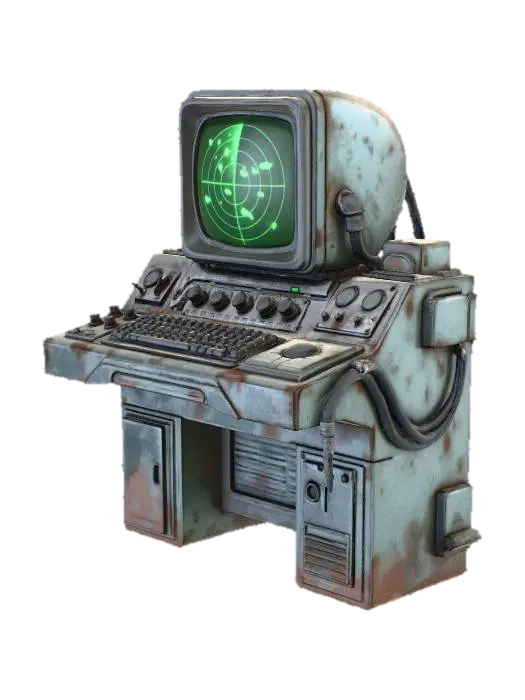 Radar Console - Control 3D model, vytvořený pomocí AI