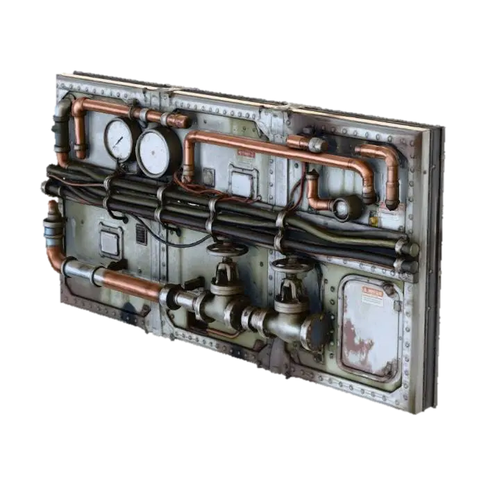 Industrial Panel - Control 3D model, vytvořený pomocí AI