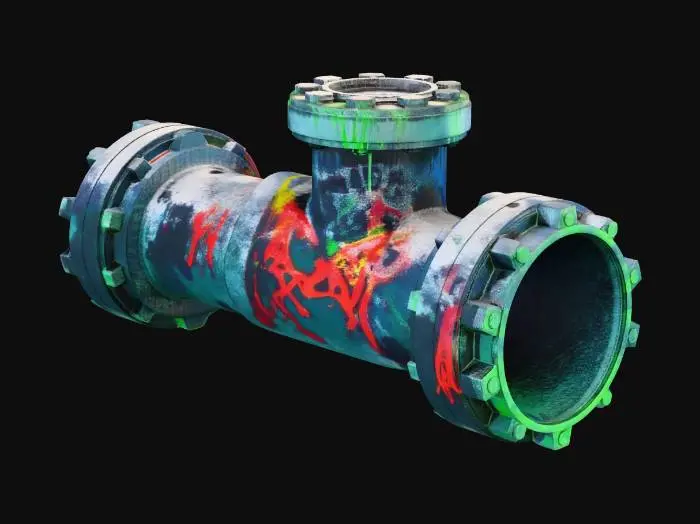 3D model for Colorful Pipe Graffiti