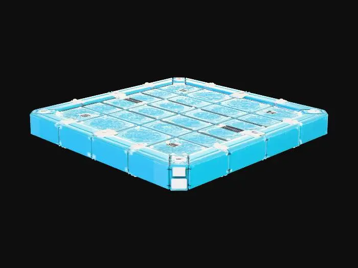 3D model for # modular environment asset, seamless tiling capable, game ready, clean topology, mid poly, optimized, PBR textures, 2k textures, consistent texel density, deep sea sci fi research facility, titanium ceramic metal, marine corrosion, bioluminescent accents, wet surface
## square modular floor panel, reinforced metal plates, bolt patterns, drainage grooves, subtle salt corrosion, faint cyan luminous lines embedded in seams, slightly worn, deep sea research facility, seamless edge alignment, PBR