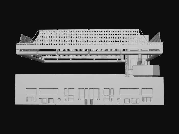 3D model for # modular environment asset, seamless tiling capable, game ready, clean topology, mid poly, optimized, PBR textures, 2k textures, consistent texel density, deep sea sci fi research facility, titanium ceramic metal, marine corrosion, bioluminescent accents, wet surface
## industrial grated floor tile, thick metal grid, darkness visible below, pipes and cables faintly visible, wet reflections, marine deposits, underwater facility aesthetic, modular seamless tile, PBR