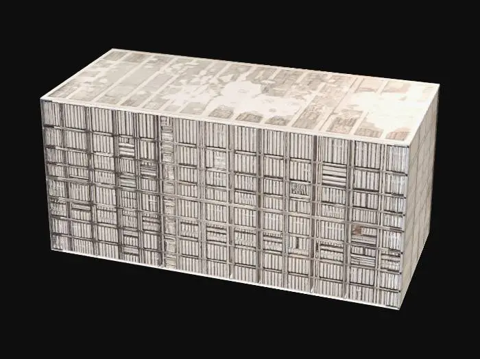 3D model for massive library interior, endless bookshelves, floating books, glowing runes fading, broken ladders, scattered pages dissolving into light particles, gothic and futuristic fusion, warm ambient lighting, anime style