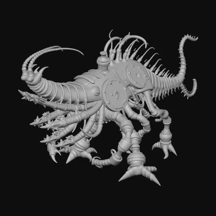 3D model for High-detail 3D asset of [ASSET NAME], Deep Sea Dark Fantasy SF style, Bio-mechanical integration, rusted pressurized metal plates fused with decaying organic leviathan bones, intricate pipes and glowing fiber-optic nerves, covered in prehistoric barnacles and glowing moss. Professional PBR textures: oxidized copper, wet slimy membrane, scratched heavy steel. Lighting: Dim abyssal environment with eerie bioluminescent neon cyan accents. Cinematic atmosphere, H.R. Giger inspired, hyper-realistic, 8k resolution, Unreal Engine 5 render.