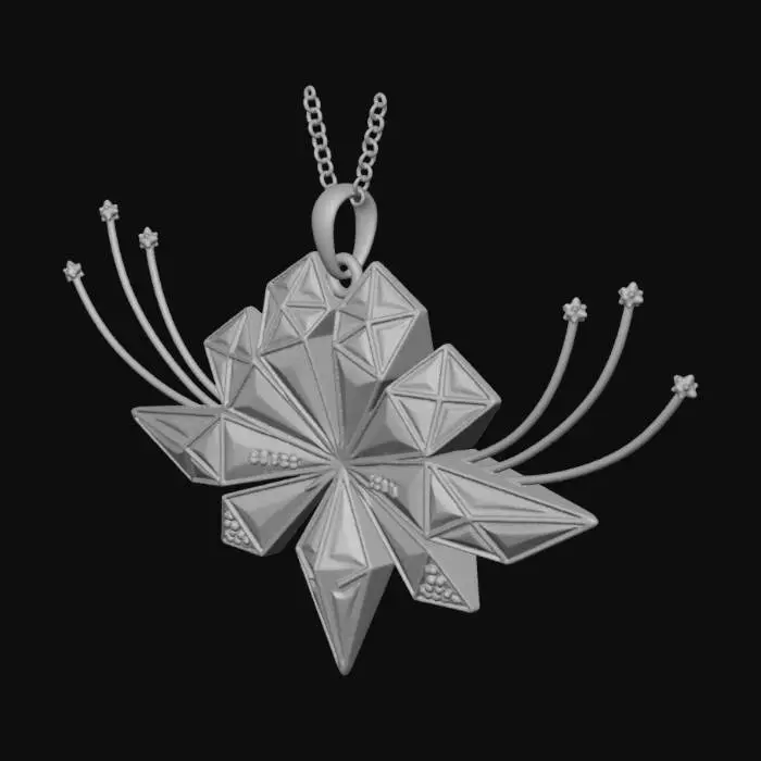 3D model for Garnet Starburst Pendant