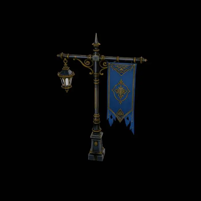 3D model for Heraldic Lantern Post