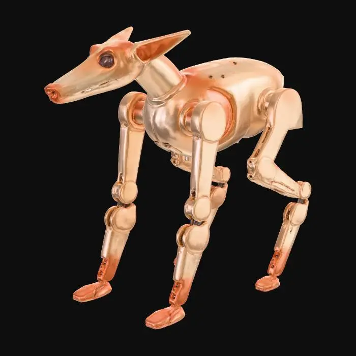 3D model for las dos patas delanteras tienen los mismos movimientos
las dos patas traseras tienen los mismos movimientos