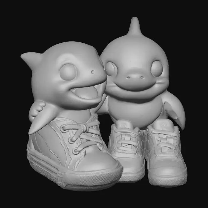 3D model for Whale Buddies in Sneakers