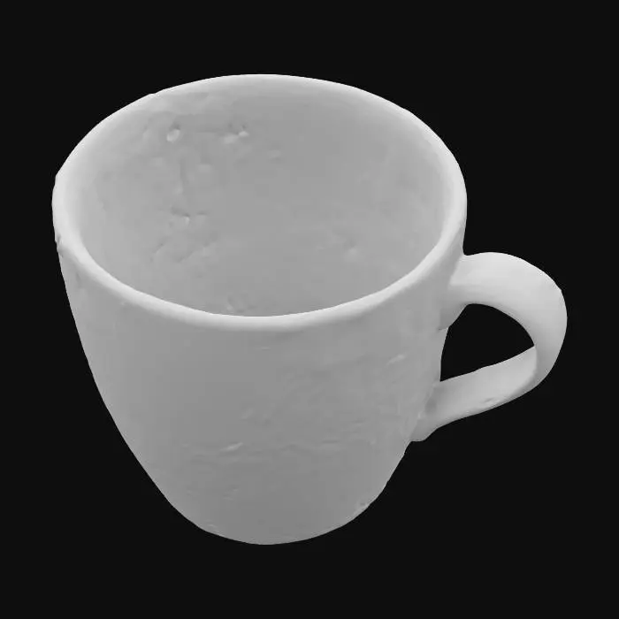 3D model for white classic espresso cup stained from coffee