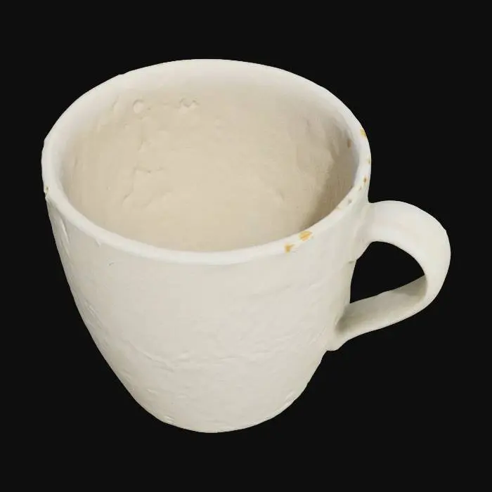 3D model for white classic espresso cup stained from coffee