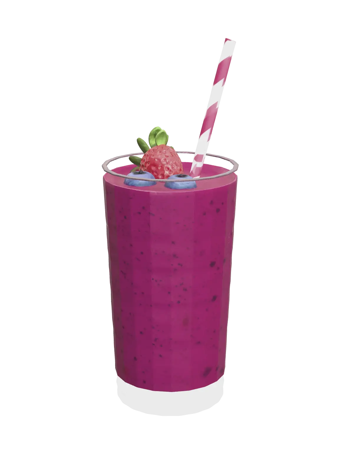 Realistic Smoothie - Glassware 3D model, vytvořený pomocí AI