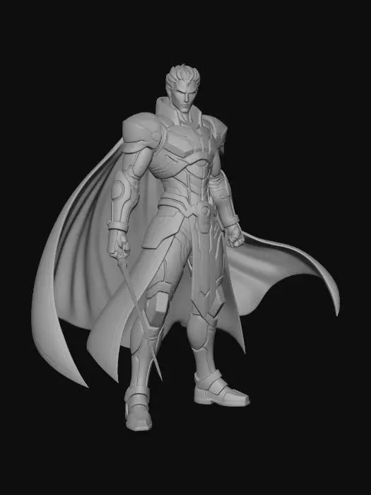 3D model for 风格化人物,拳皇伊格尼斯
