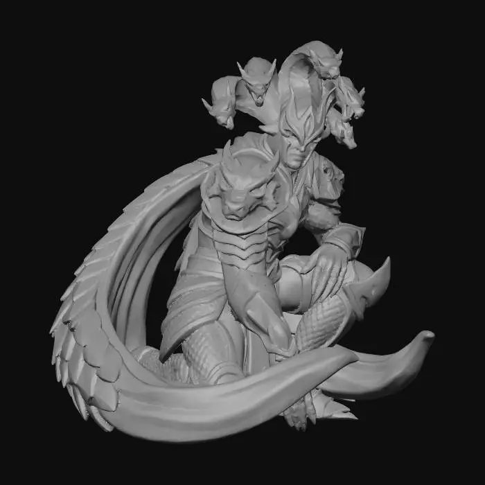 3D model for 风格化人物,拳皇大蛇