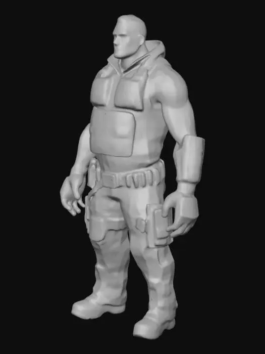 3D model for Ultra-detailed 3D character model The character is a rugged, intimidating, and strikingly handsome ex-military man returning home with nothing. He is fighting for survival in a harsh, unforgiving world.
The character is a tall, muscular brunette male, early 40s, with a serious and battle-hardened expression. He wears slightly worn civilian clothes (dark jeans, tactical boots, fitted t-shirt or hoodie), combined with subtle military elements like fingerless gloves, a rugged utility belt, and light body armor under the clothes. His look blends urban survivalist and vibe that he’s dangerous even without a uniform.
His appearance is gritty and dirty – light facial scars, stubble, dirt smudges, and realistic skin textures. The model must be game-ready, in a neutral T-pose