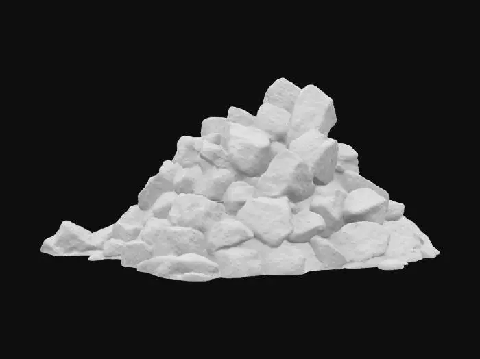 3D model for large chunks of rocky debris