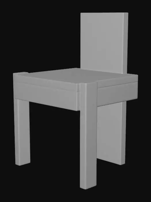 3D model for Black Chair in Kitchen