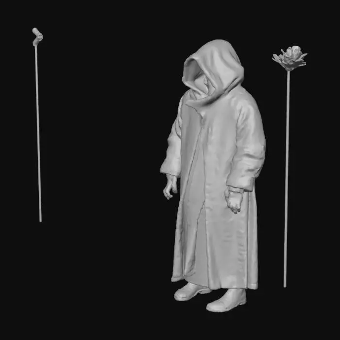 3D model for A mysterious cloaked figure sitting at a floating cosmic street stall, but instead of selling watches or phones, he sells realities in jars. Each glass jar contains a living miniature world: war, paradise, neon cyber city, ocean realm. His face is shadows except glowing eyes. Space dust swirls like smoke around the stall.

Style
– realistic, moody neon lighting, cosmic glow, premium poster vibes

Negative
– anime style, flat lighting, low detail