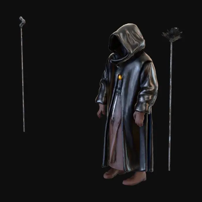 3D model for A mysterious cloaked figure sitting at a floating cosmic street stall, but instead of selling watches or phones, he sells realities in jars. Each glass jar contains a living miniature world: war, paradise, neon cyber city, ocean realm. His face is shadows except glowing eyes. Space dust swirls like smoke around the stall.

Style
– realistic, moody neon lighting, cosmic glow, premium poster vibes

Negative
– anime style, flat lighting, low detail