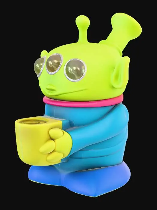 3D model for Little Green Man Bong