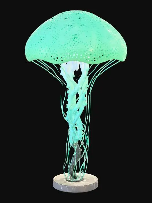 3D model for Offene Quallen steh Lampe Voronoi style