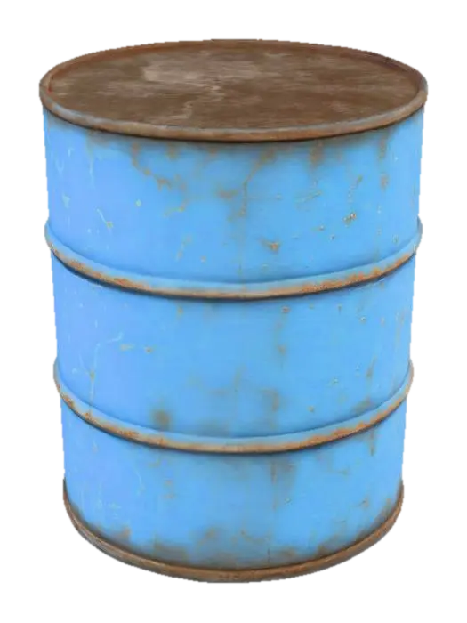 3D-модель Blue Barrel, згенерована ШІ