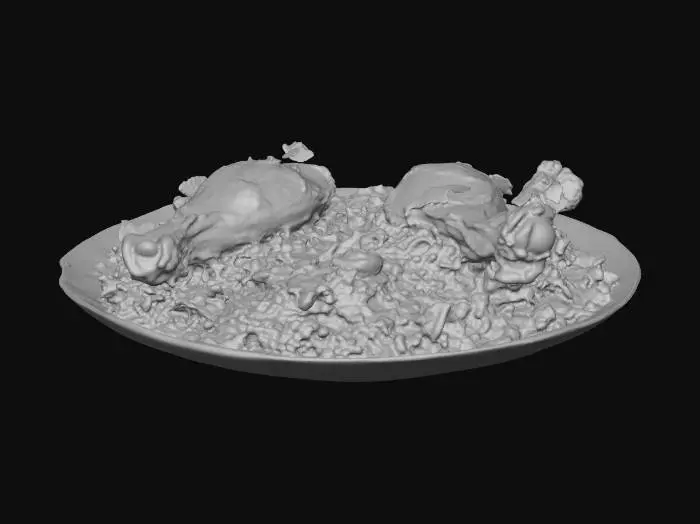 3D model for Saffron Chicken Biryani