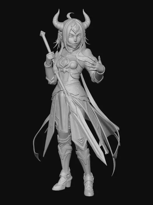 3D model for make a k pop demon hunter book mark