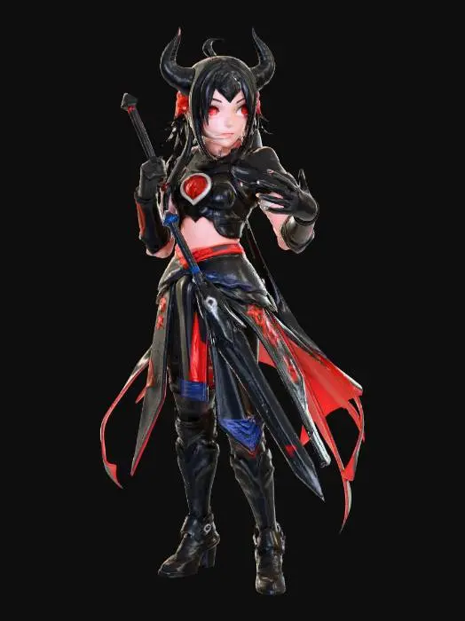 3D model for make a k pop demon hunter book mark