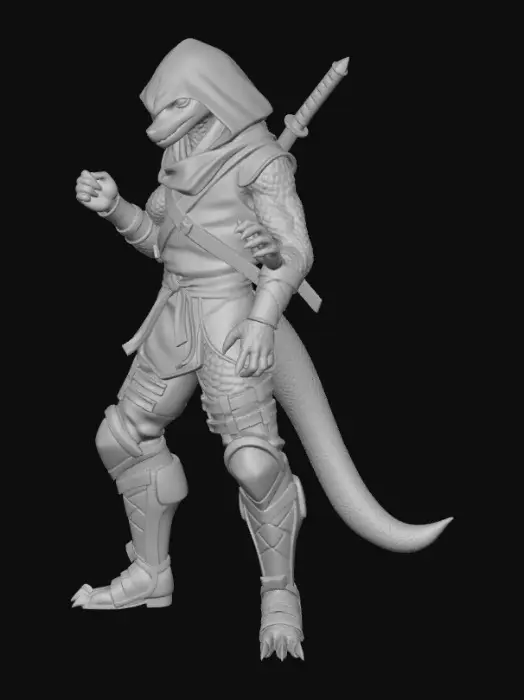 3D model for New Fortnite character that is a reptilian ninja