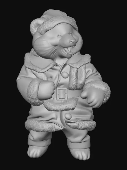 3D model for Dabbing panda wearing a Santa costume