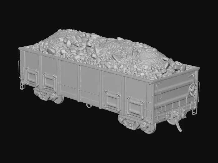 3D model for Rusty Coal Wagon
