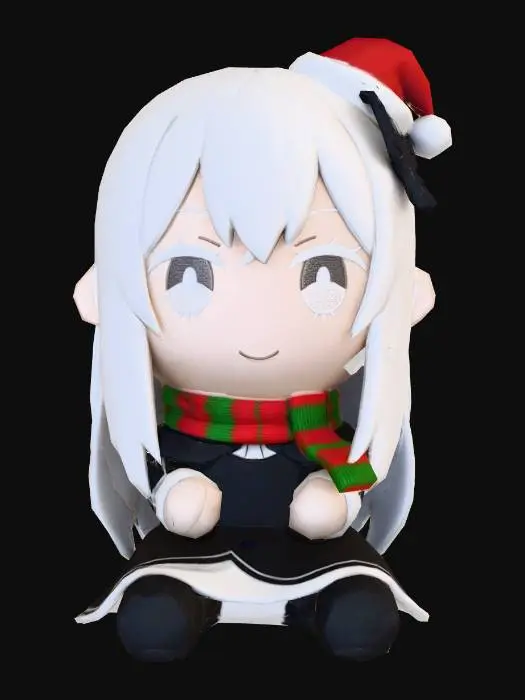 3D model for Echidna Christmas Plushie
