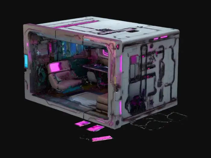 3D model for Futuristic Hideout