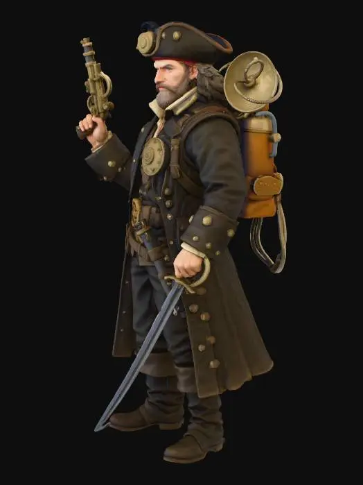 3D model for Steampunk Buccaneer
