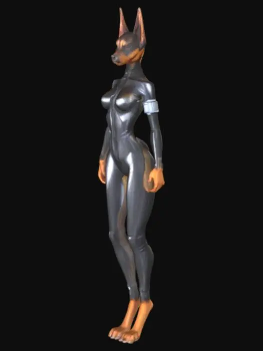3D model for Doberman Warrior