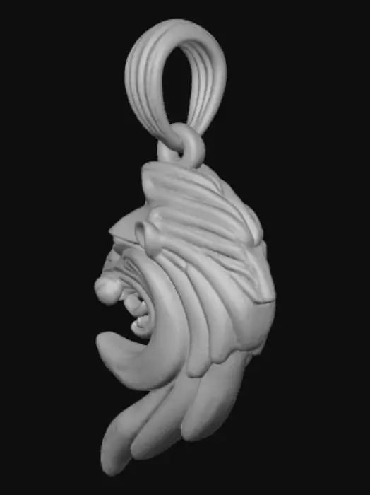 3D model for Golden Lion Pendant
