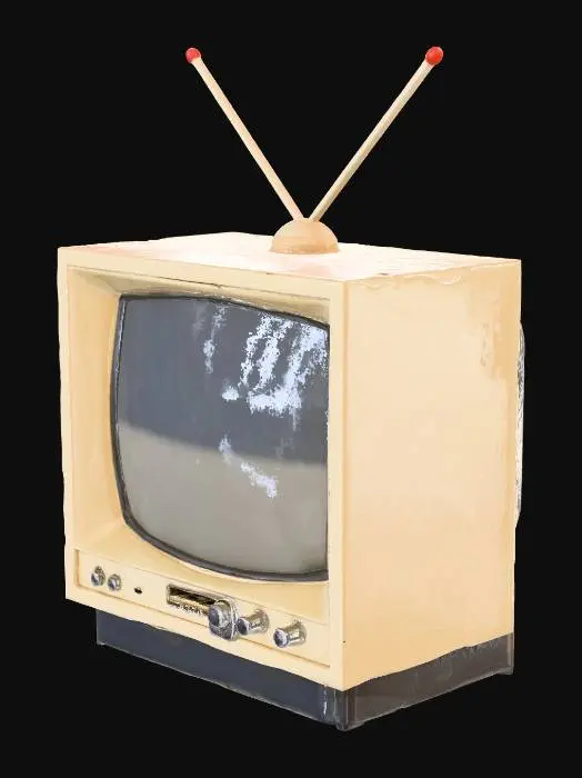 3D model for A classic retro CRT television