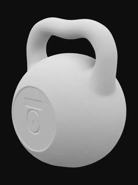 3D model for Kettlebell with the inscription 50 on it. In Matte texture. 