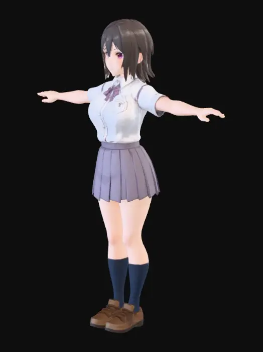 3D model for Schoolgirl Portrait