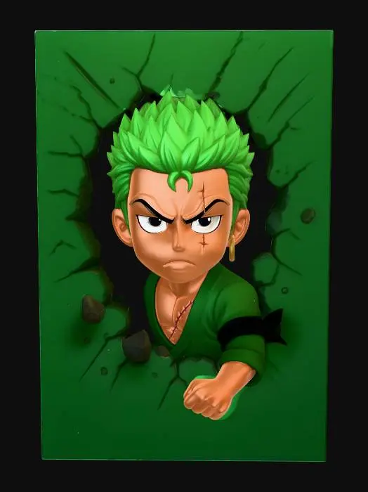 3D model for One Piece magnet - Zoro