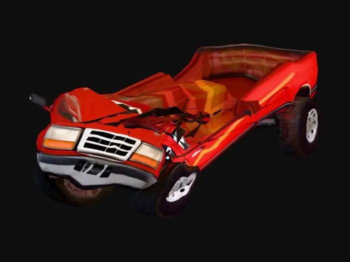 3D model for Red Ford F-250 Flame Stripe