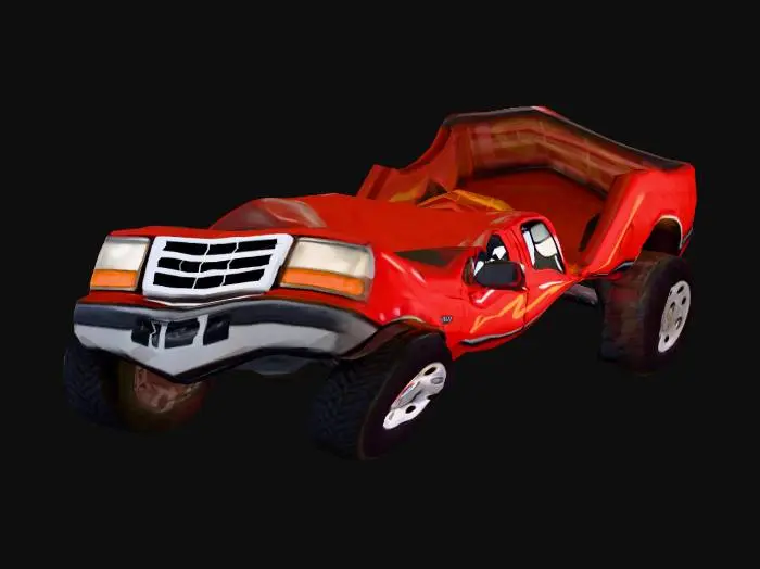 3D model for Red Ford F-250 Flame Stripe